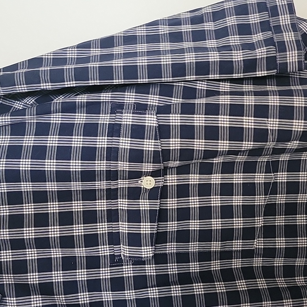 The Foundry Supply Co. Navy Plaid Button Down Shirt,NEW , SIZE 4 XLT - Picture 4 of 5